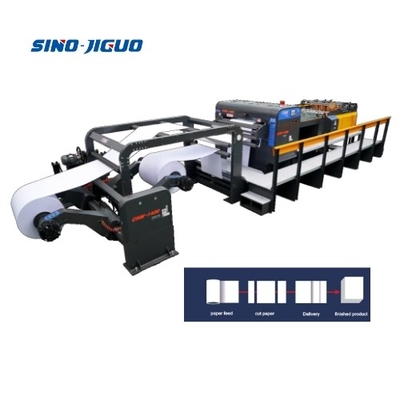 kaufen 0.8MPa Druckbedarf Verwendete Rollenpapier-Blattschneidemaschine mit 2 Rollen-Schneiden online manufacture