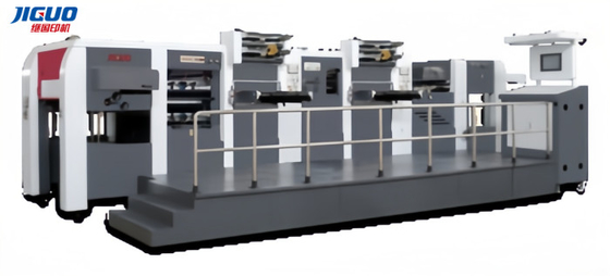 kaufen Automatische Doppel-Einheit-Hot Foil Stamping-Maschine für die Verpackung von Papier und Puzzles online manufacture
