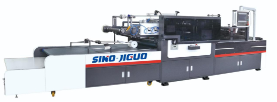 SINO JIGUO TC-1100Q Automatische Fensterpflastmaschine mit Eckschneidemaschine V Schneidgeschwindigkeit 15000s/h, Flat Max Arbeitsgeschwindigkeit 30000s/h