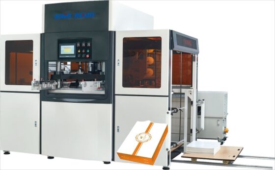 JIGUO YH-1060G Automatische Servo-Hotstempelmaschine, geeignete Blechdicke:120-3000gm, Stempelgeschwindigkeit:1100~1400 s/h, Anzahl der Stempelwalzen:Drei Walzen